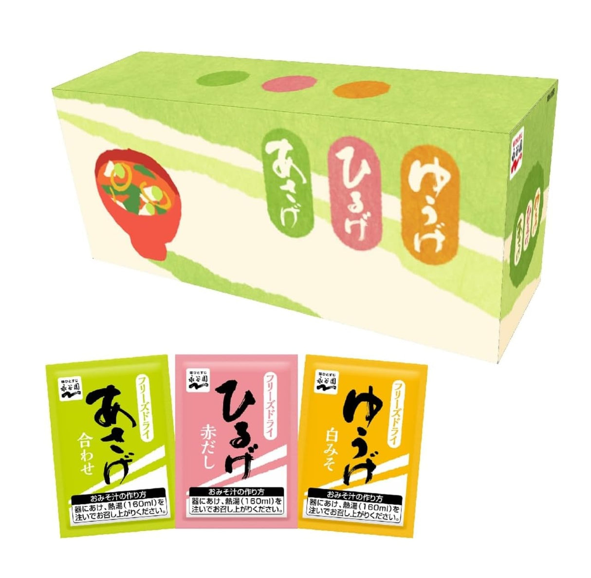 Nagatanien Assorted Instant Miso Soup Box (Powder Type) - 30 servings