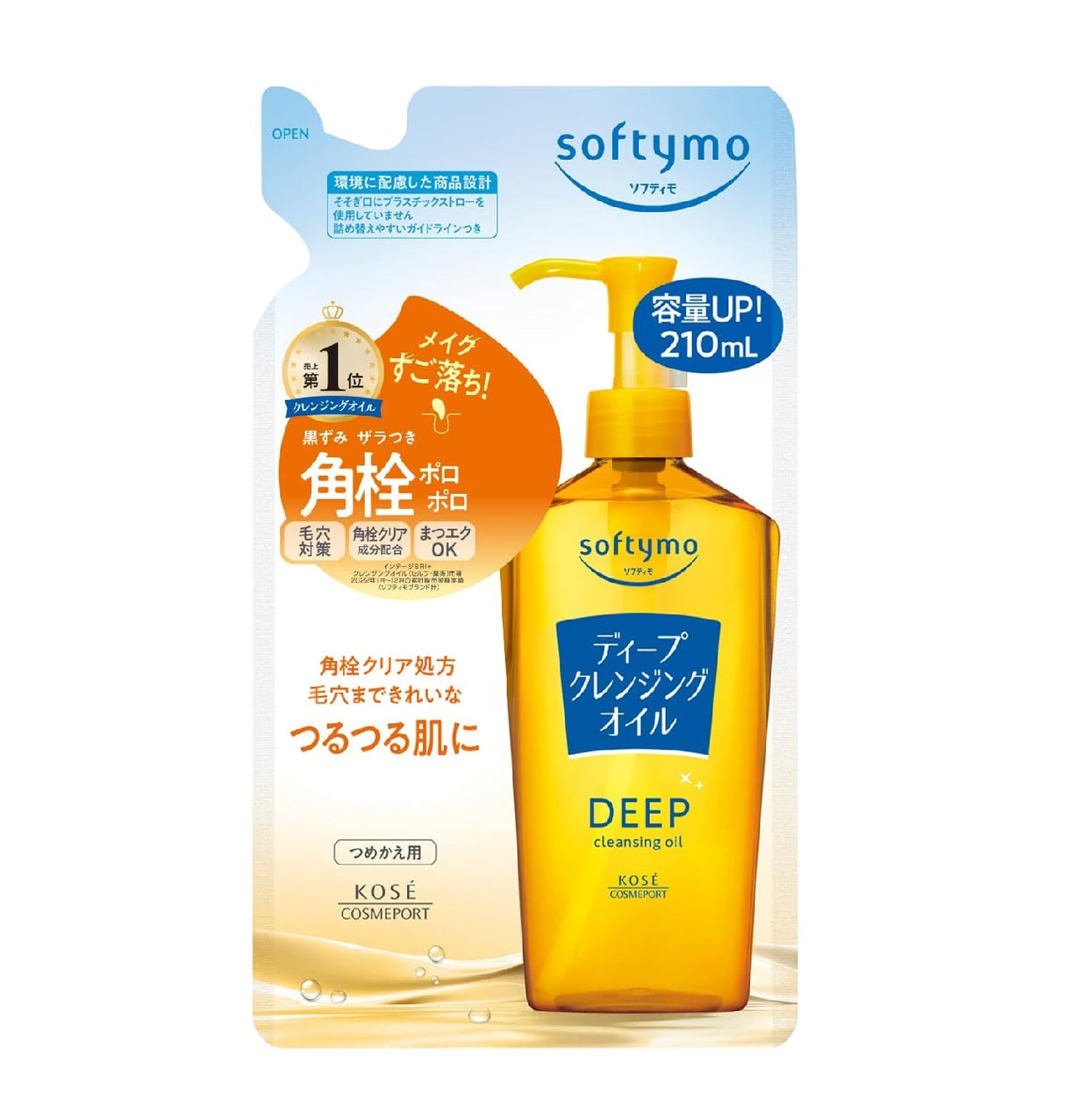 Kosé Softymo Recharge Huile Nettoyante en Profondeur 210 ml