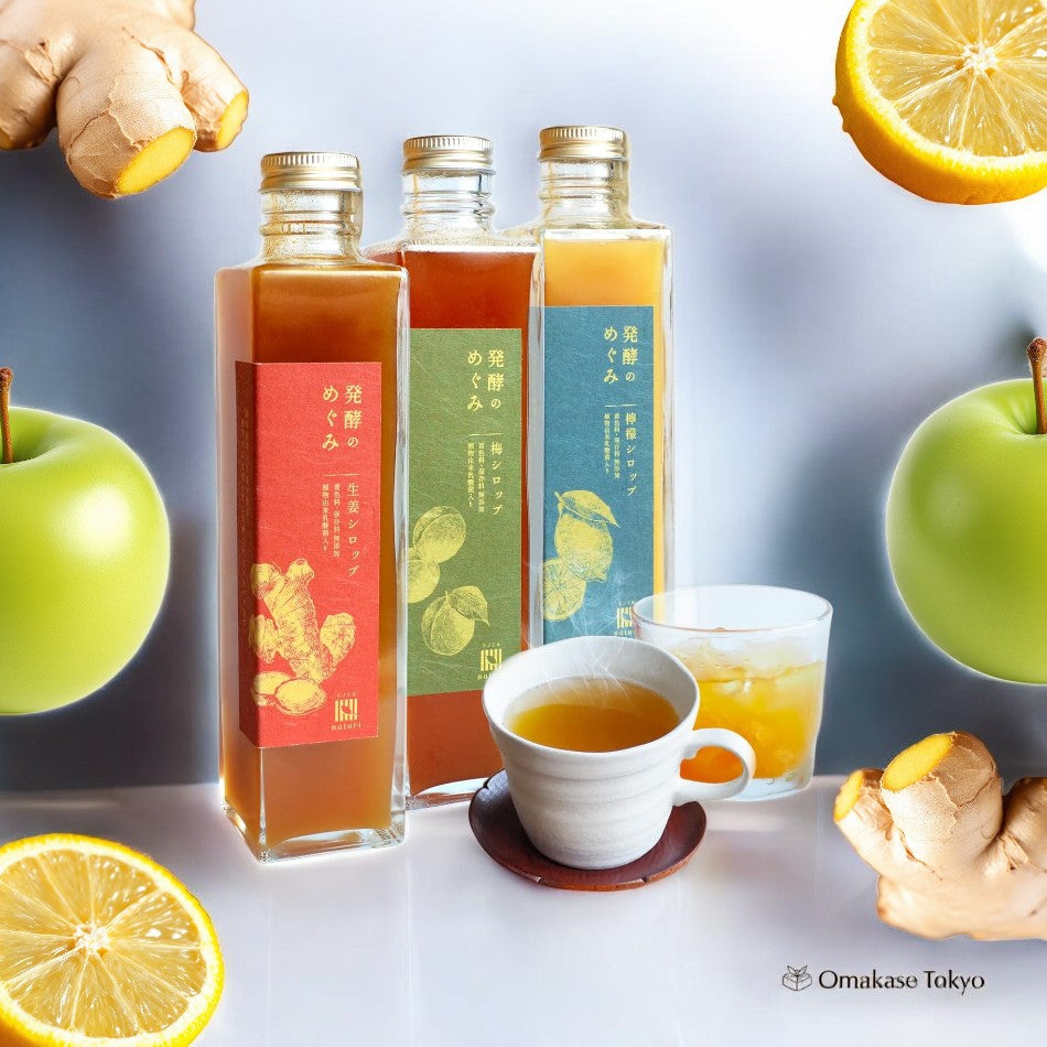 Monoel-Naturi Fermented Megumi Syrup 3-Flavor Set (360ml)