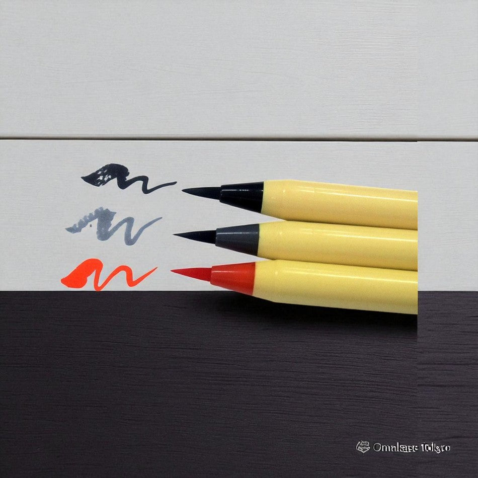 Akashiya Brush Pen Shinmouhitsu 3Color Set