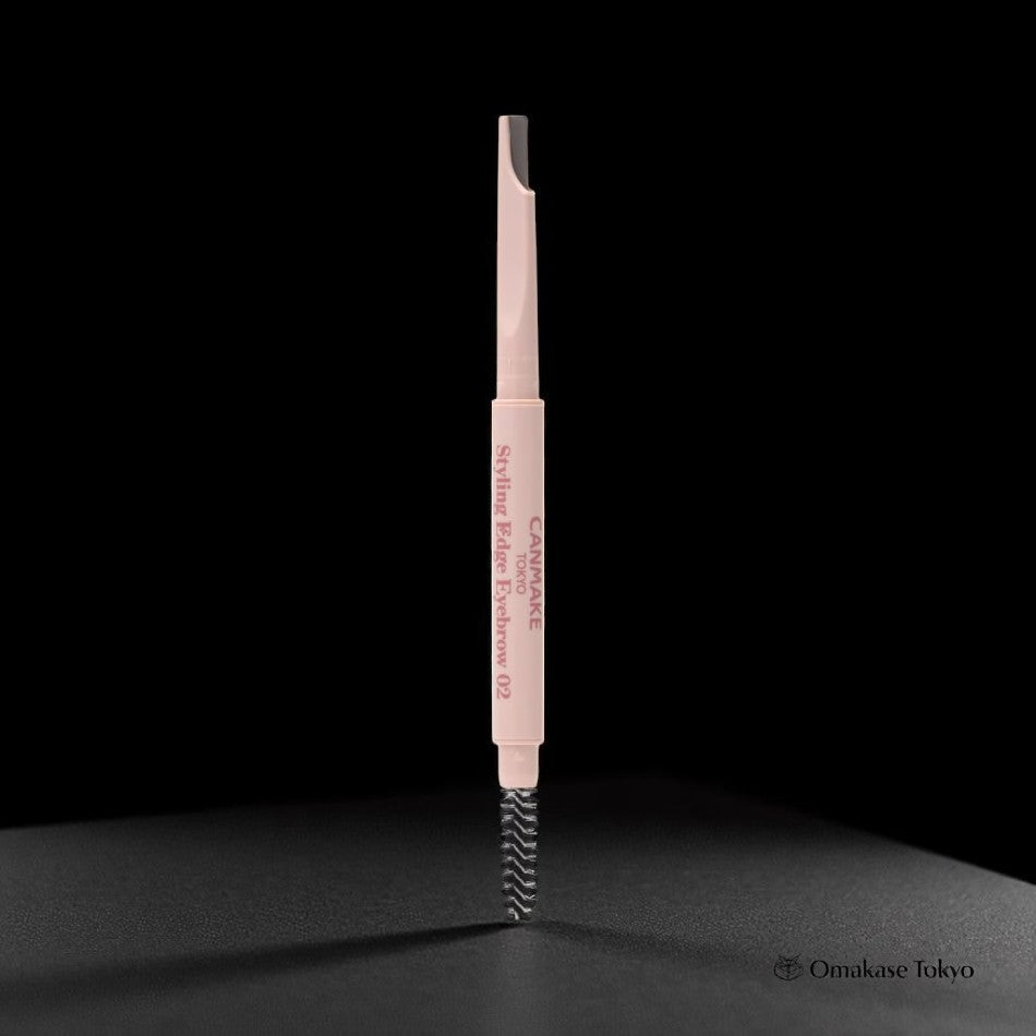 Canmake Styling Edge Eyebrow Pencil Thin Lead with Brush 02 Ash Brown