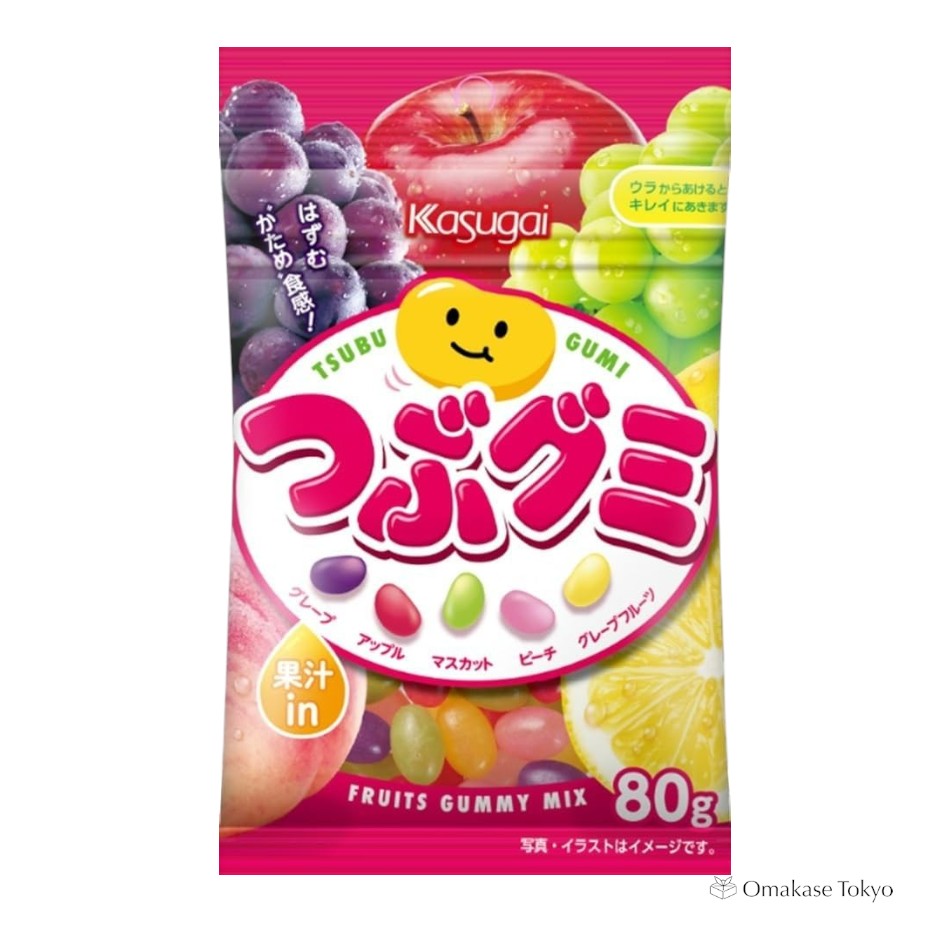 Kasugai Seika Tsubu Gummy Fruits Gummy Mix 10 Packs
