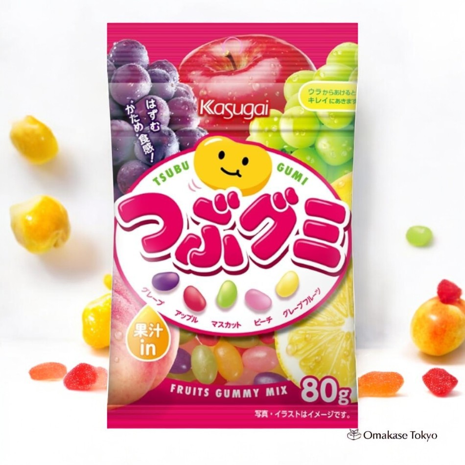 Kasugai Seika Tsubu Gummy Fruits Gummy Mix 10 Packs