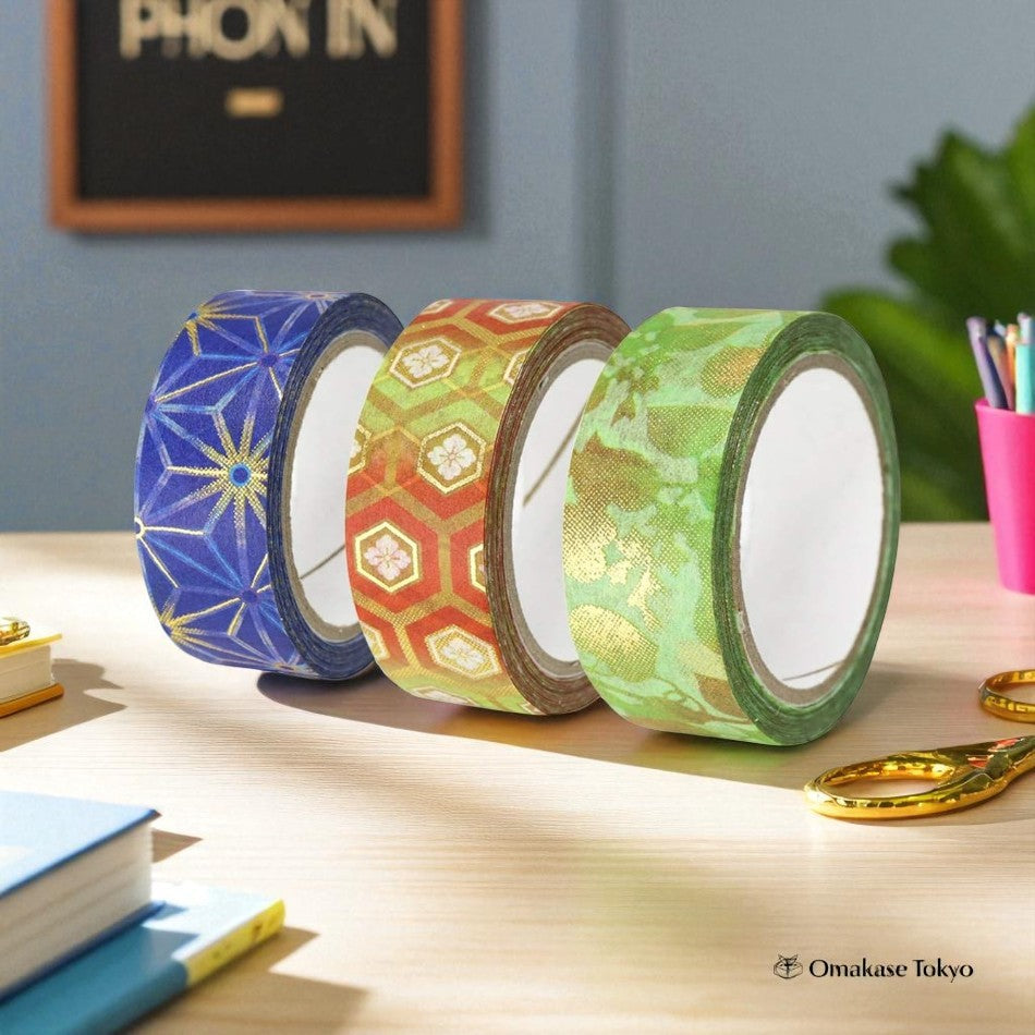 Japanese Washi Masking Tape Set 3 Rolls