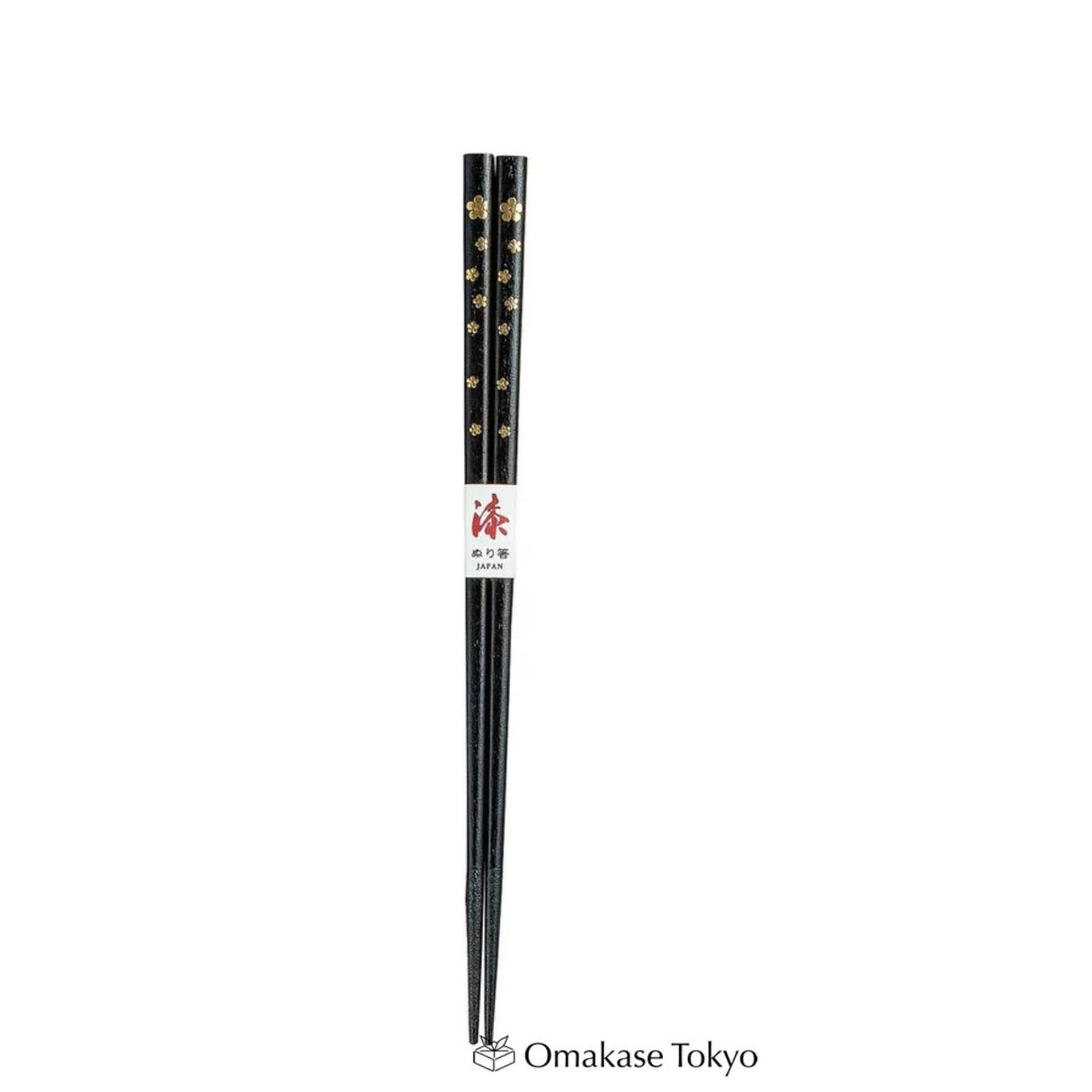 Isuke Non-Slip Lacquered Wood Japanese Chopsticks Black & Gold