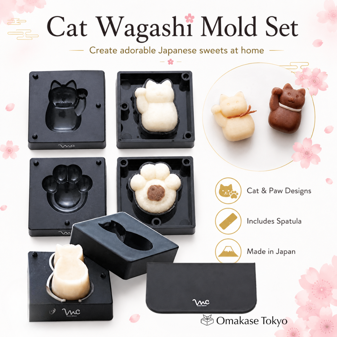 Nerikiri Skater CWFL3S Flower Nerikiri Mold Set with Anko Sweet Bean Paste