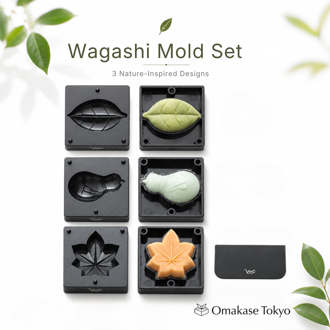 Nerikiri Skater CWFL3S Flower Nerikiri Mold Set with Anko Sweet Bean Paste