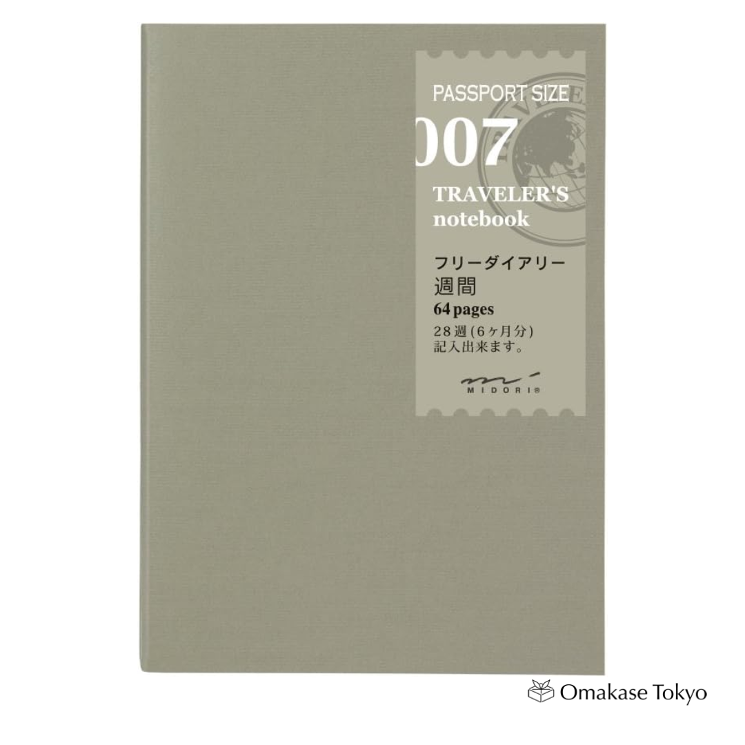 Traveler’s Notebook Passport Size Weekly Free Refill #14327006