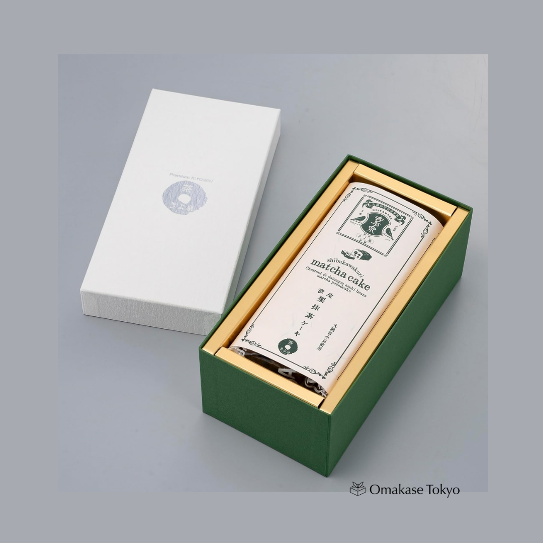 Kiyosen Kyozumi Shibori Matcha Cake with Shibukawa Chestnuts