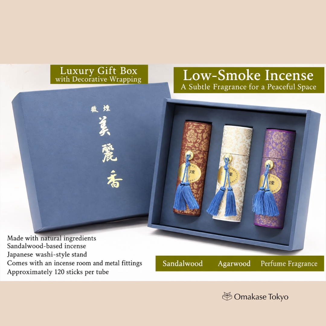Eirakuya 3-Scent Low-Smoke Incense Gift Set