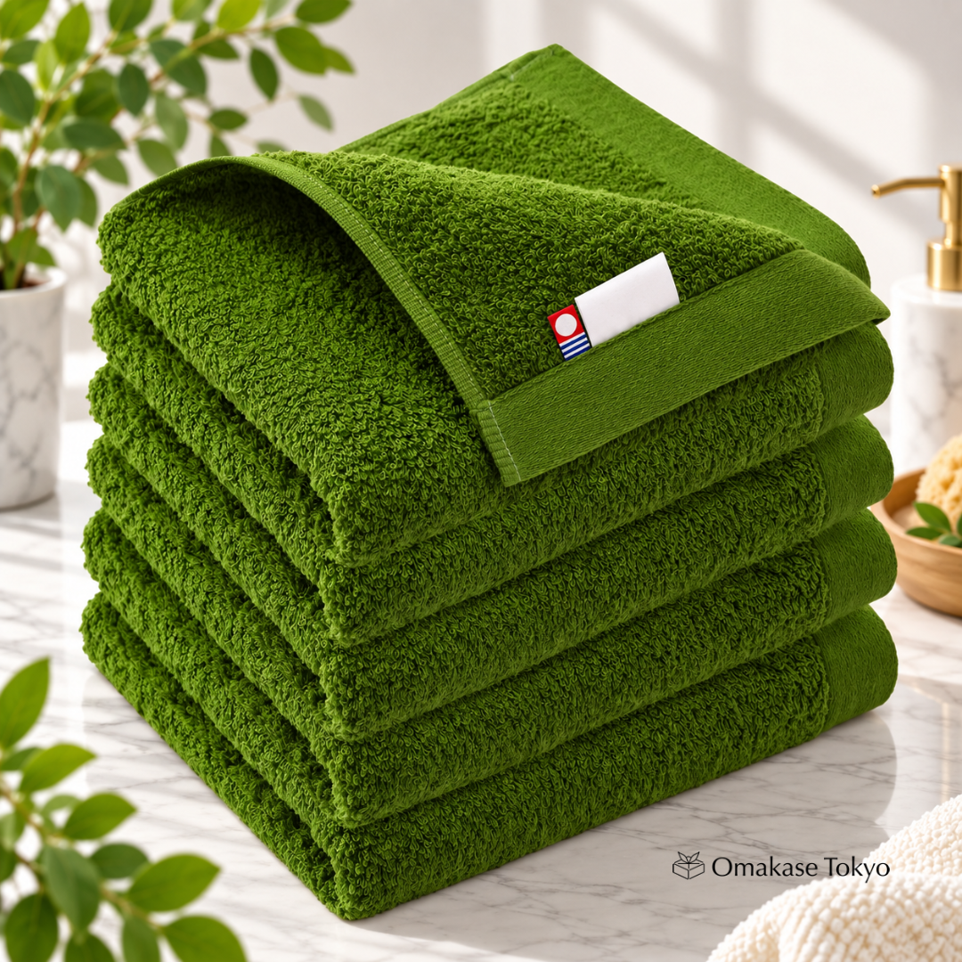 Japanese Exfoliating Towel – Imabari Nico Face Towels Set of 5