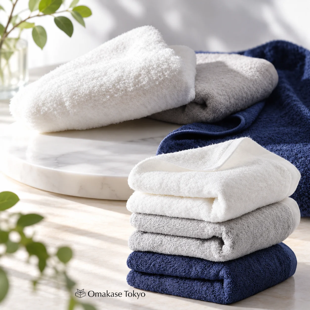 Japanese Exfoliating Towel – YORITO Imabari Face Towel Set of 3