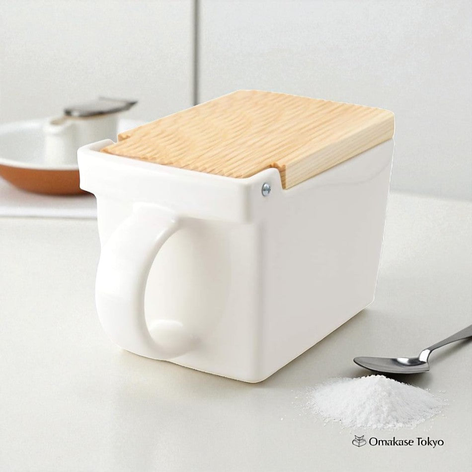 ZERO JAPAN Kitchen Container White BST17 WH Salt Box