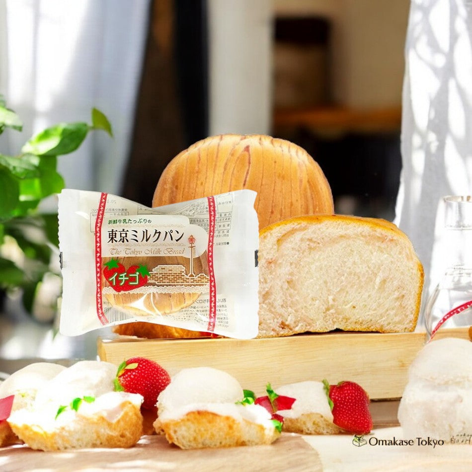 Kanda Satsukido Tokyo Milk Bread Strawberry Flavor (12 Pieces)