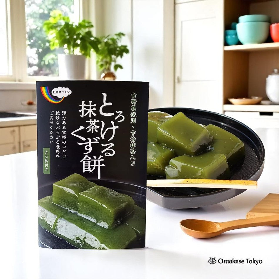 宇治抹茶融化葛麻糬