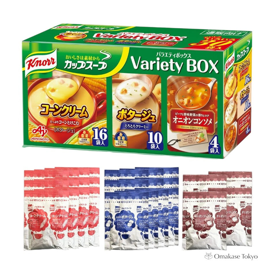 Knorr Variety Assorted Vegetable Cup Soup Box (3 Flavors 30-Pack)
