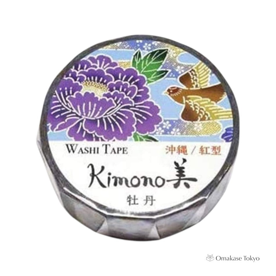 Ruban de masquage japonais Washi Okinawa Bingata Botan