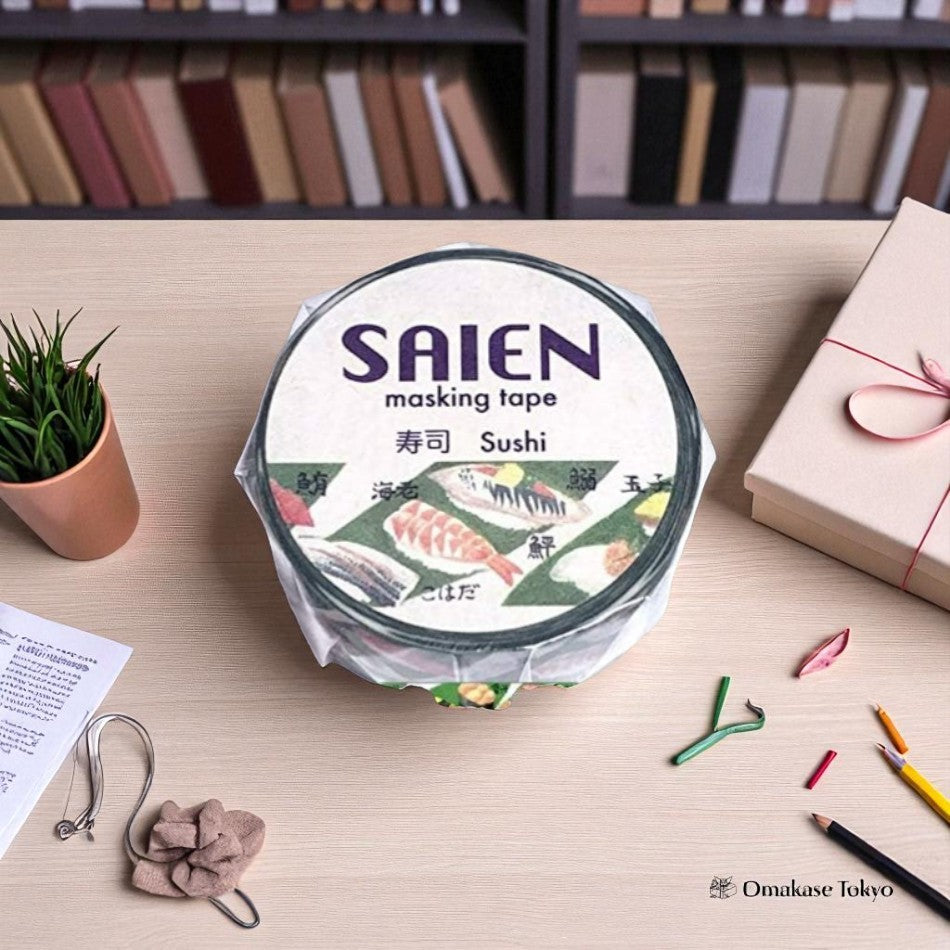 Ruban de masquage japonais Washi Sushi