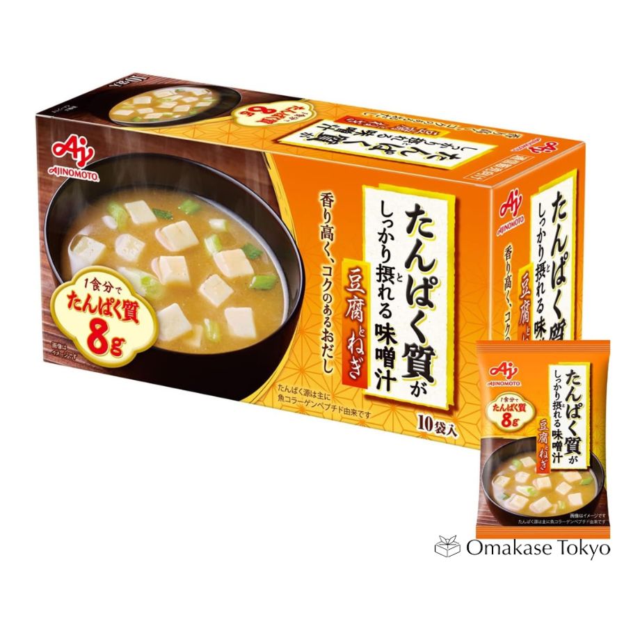 Ajinomoto Miso Soup with Protein Tofu and Green Onions 10pieces