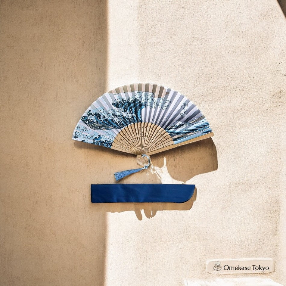 YINKE Bamboo Rib Silk Hand Fan