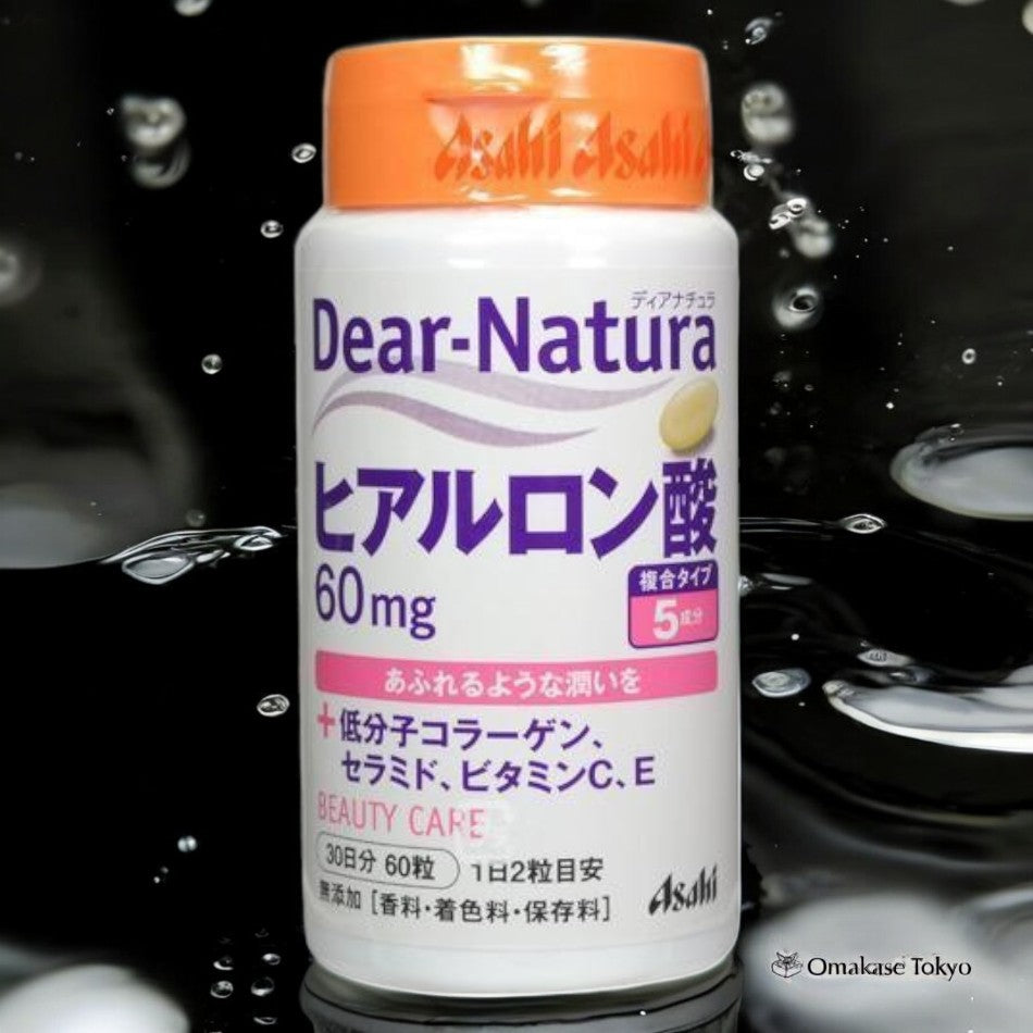 Asahi Dear Natura Hyaluronic Acid Supplement 60 Tablets for Skin Health