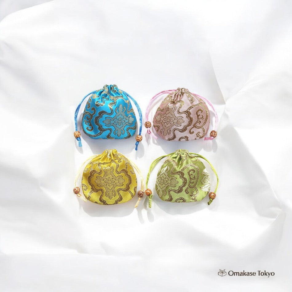 Silver & Style Mini Japanese Pattern Drawstring Pouch Set