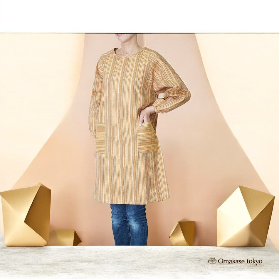 Shijira-ori Long Kappogi (Japanese Apron)