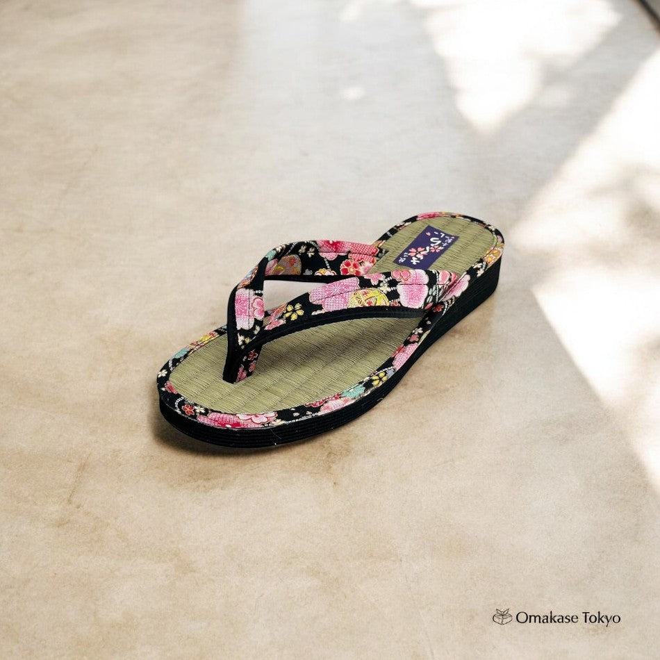 Daimyo Shokai Tatami Folding Sandals- Black