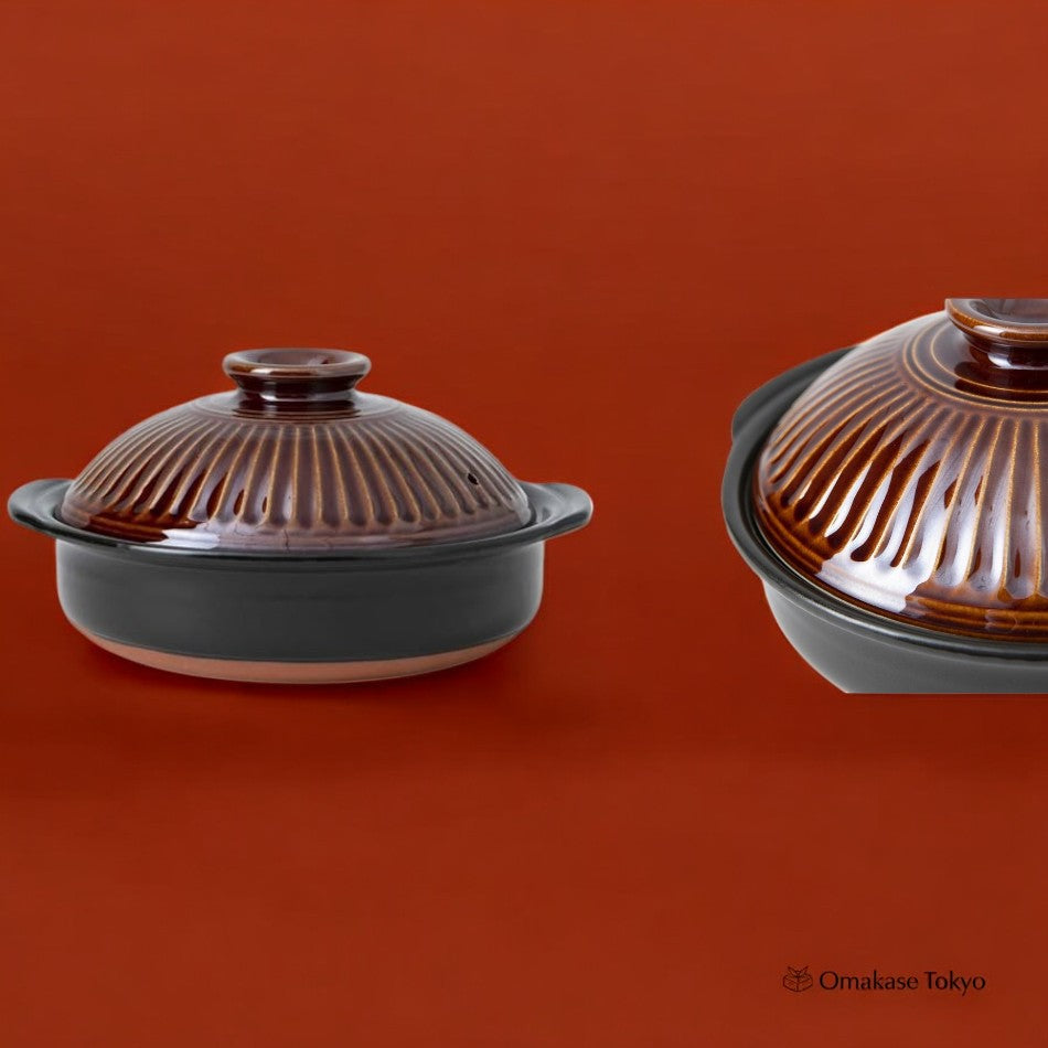 Ginpo Kikka Banko Donabe Japanese Clay Pot 3 Variants