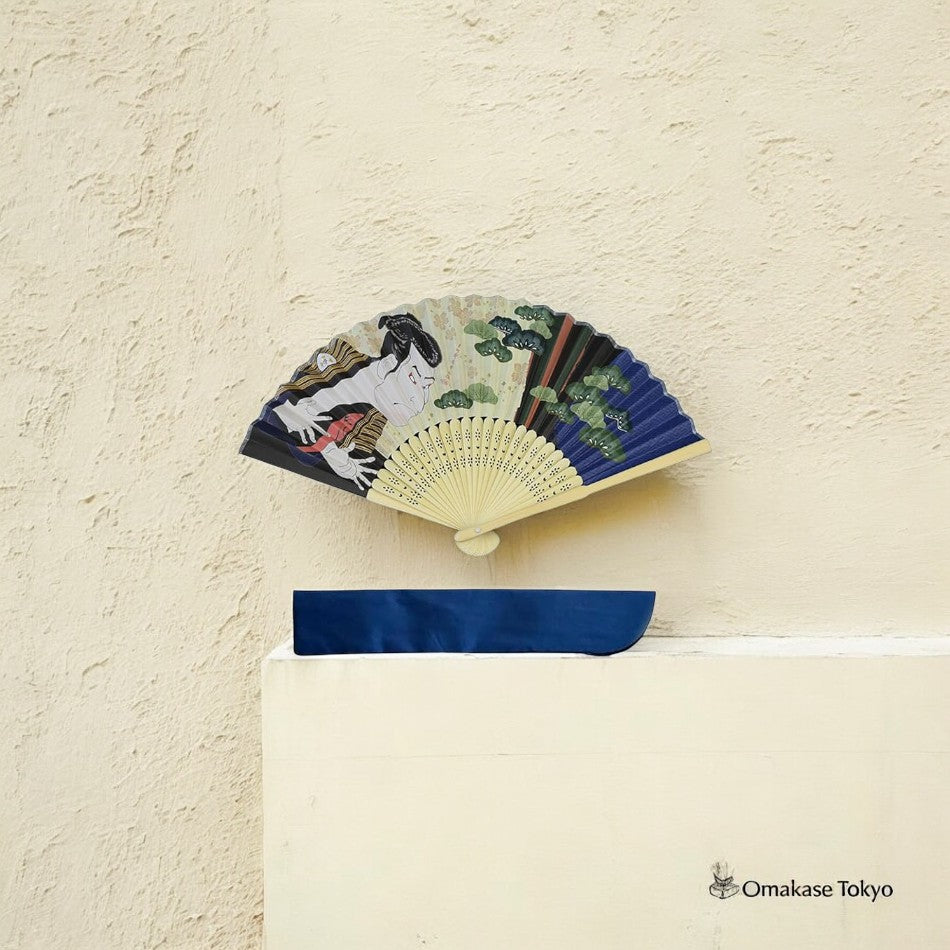 YINKE Bamboo Rib Silk Hand Fan