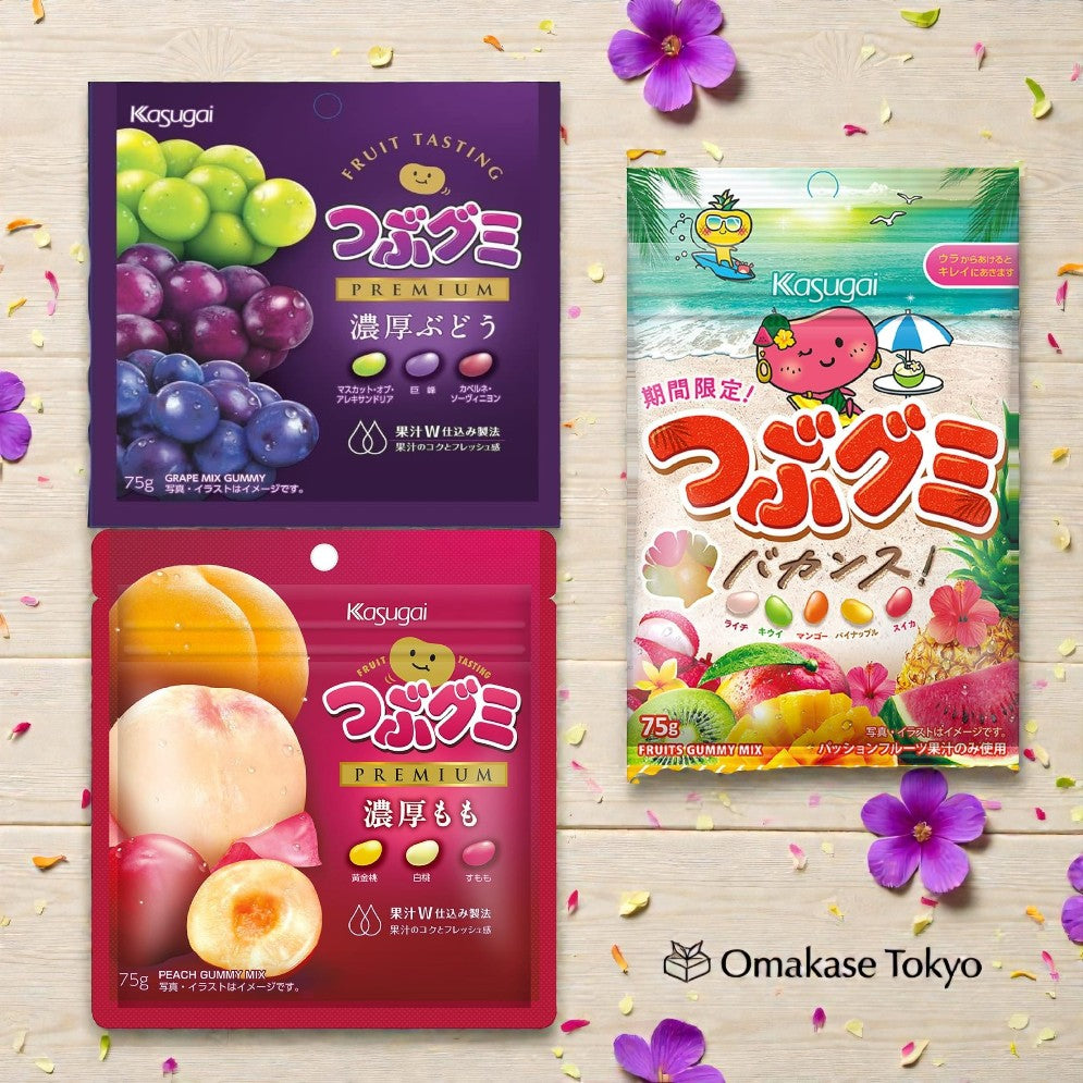 Tsubu Gummy Premium Assorted 3 Pack set