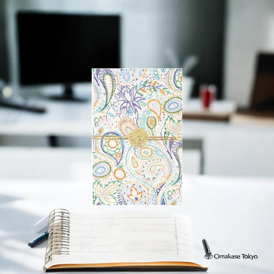 Goshuin Book – Japanese Pattern with Mizuhiki Rubber Band