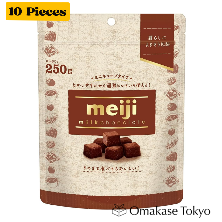 Meiji Milk Chocolate Mini Cubes 250g ×10 pieces