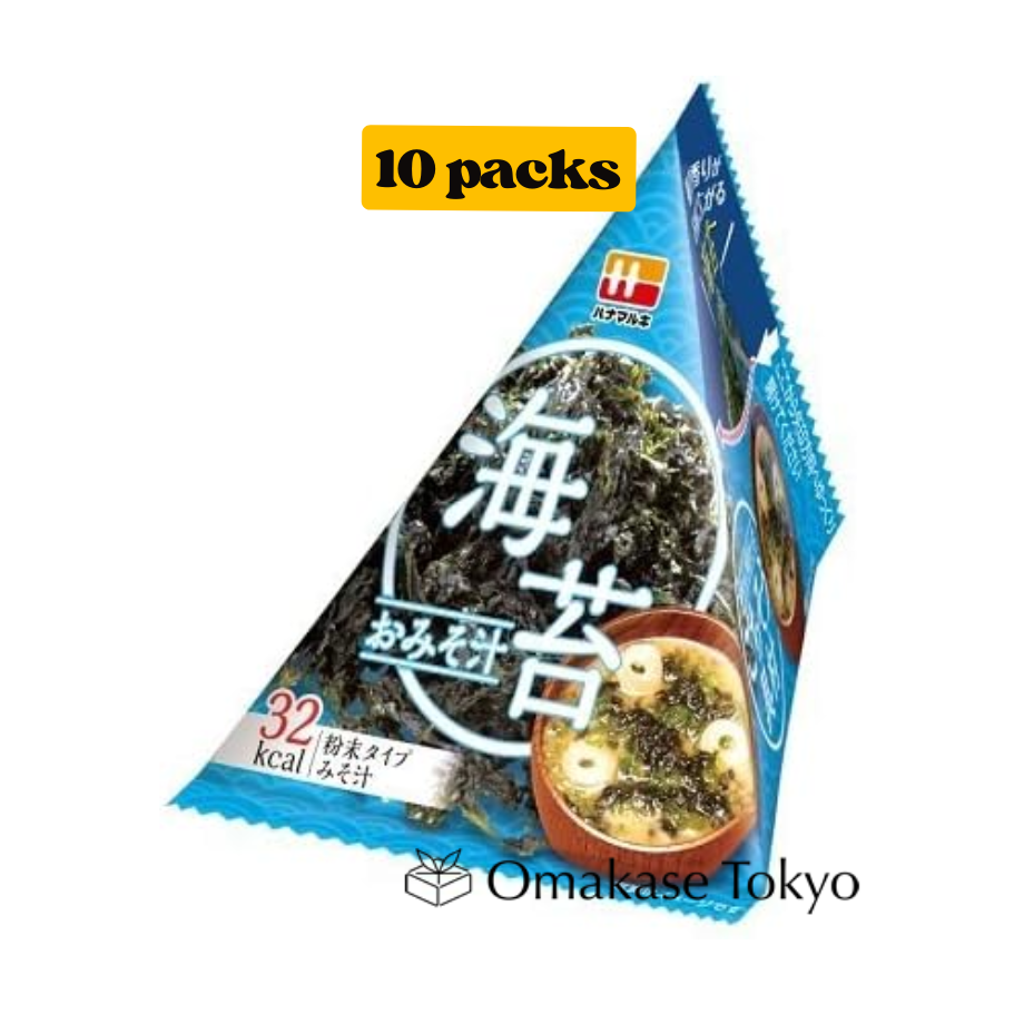Hanamaruki's Seaweed Miso Soup Gochisou Ingredients Series Triangle Pack 11g (10 Packs)