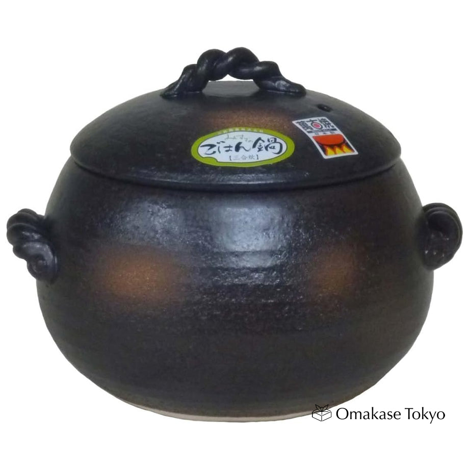Misuzu Pottery Rice Pot Donabe 3 cups Yokkaichi Banko Yaki