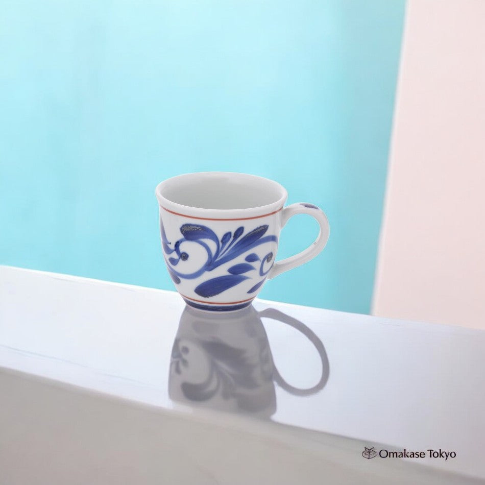 Tasse ronde Tobeyaki Senzan, ligne rouge