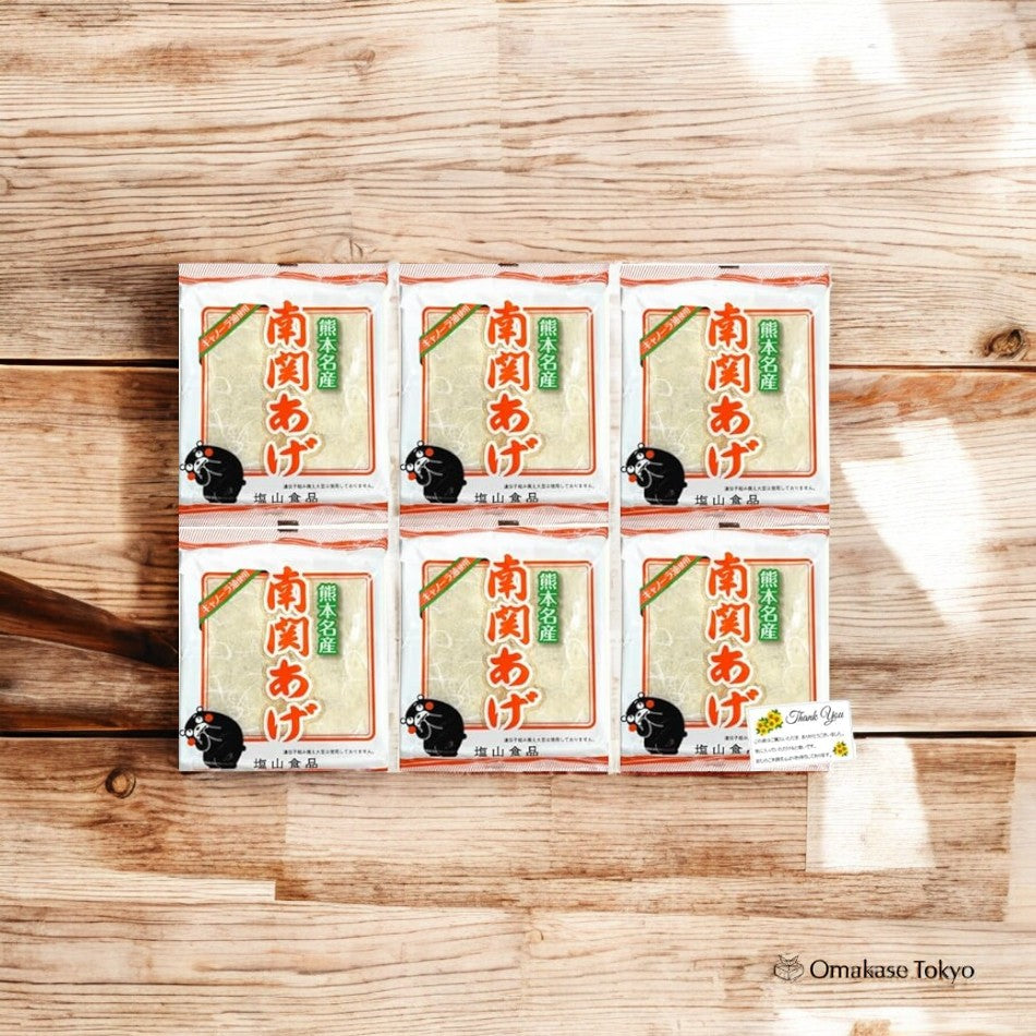 Kumamoto Specialty Nankan Age Tofu (Oval) – 3 Sheets × 6 Bags
