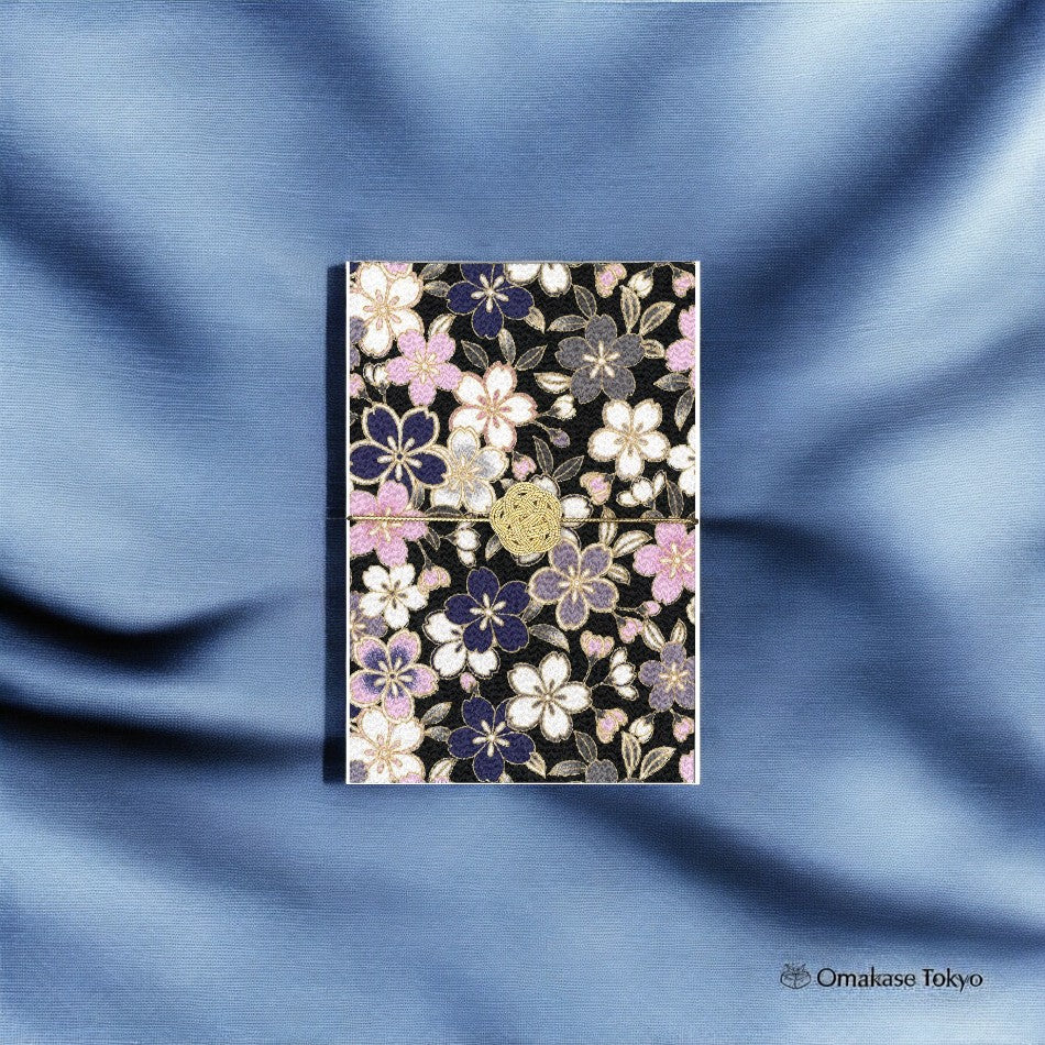 Goshuin Book – Japanese Pattern with Mizuhiki Rubber Band