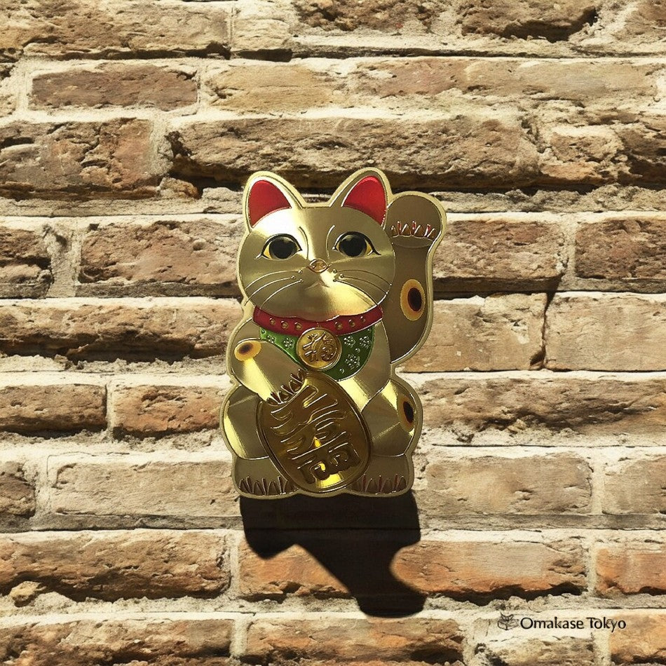 Senkurai Maneki Neko Gold Sticker