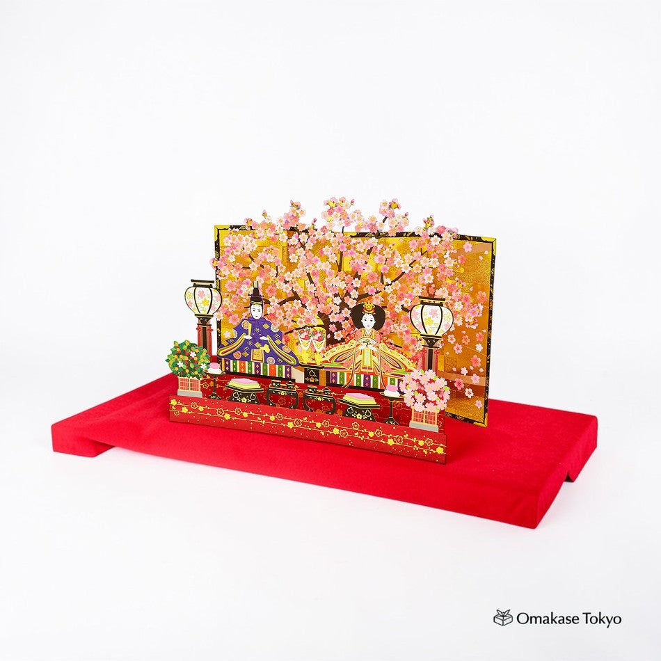 Sanrio Hinamatsuri Message Card – Laser Cut Sakura & Imperial Prince