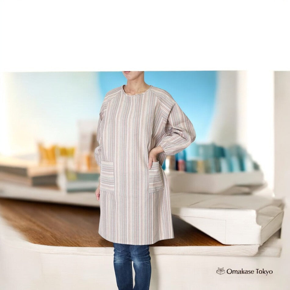 Shijira-ori Long Kappogi (Japanese Apron)