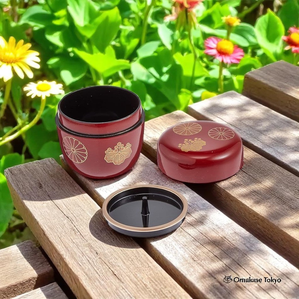 Nakatani Yamanaka Natsume Tea Caddy Red Kodaiji Makie Tea Ceremony Tool