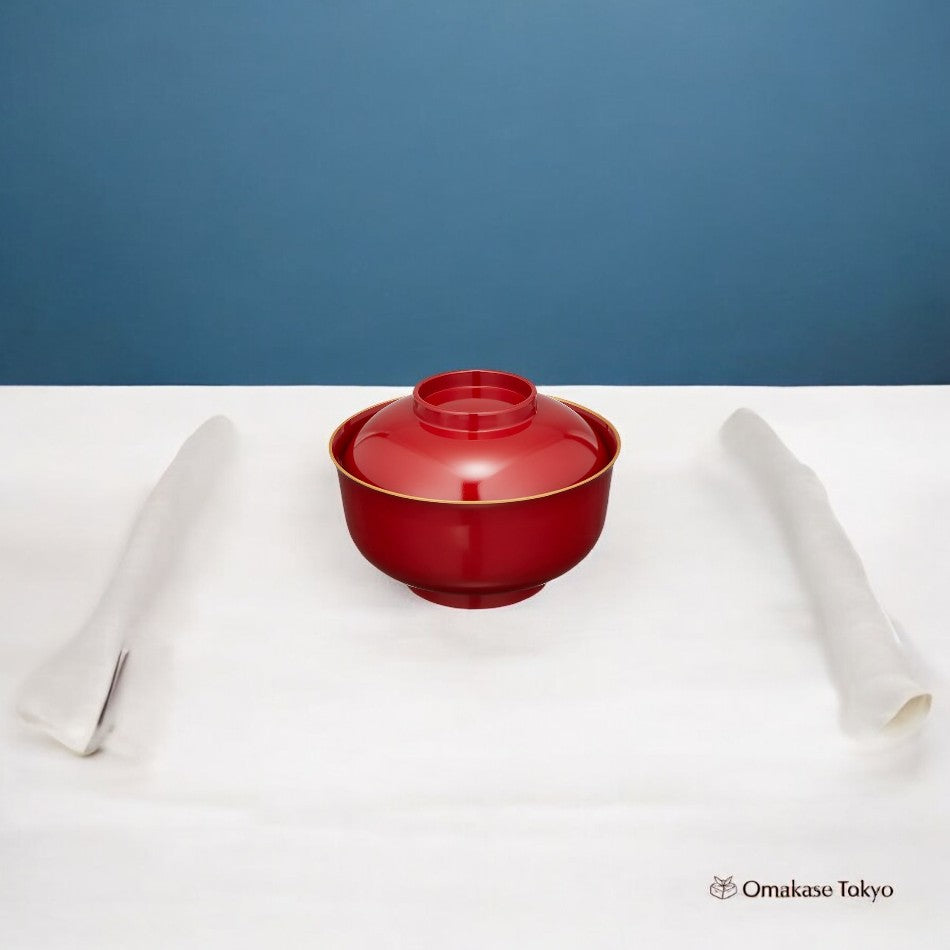 Bol à soupe Ozoni en laque Mitani Yamanaka modèle M16443-5