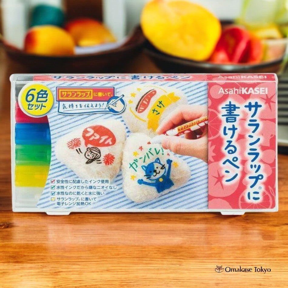 Asahi Kasei Marqueurs permanents 6 couleurs pour film Saran Wrap