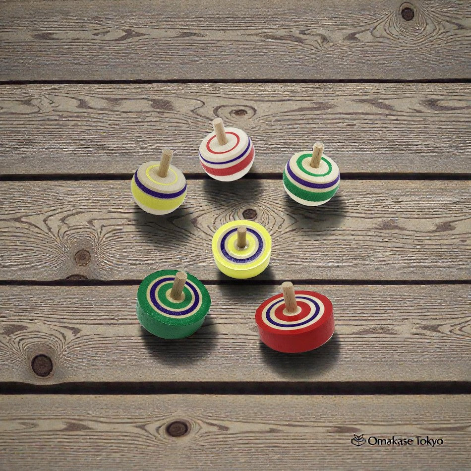 Traditional Wooden Spinning Top Beginner 6 Set