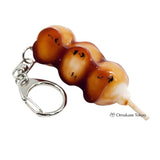 Food Sample Keychain Mitarashi Dango (Japanese dumplings)