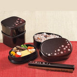 Tatsumiya Akane Sakura Oval Bento Box in Red