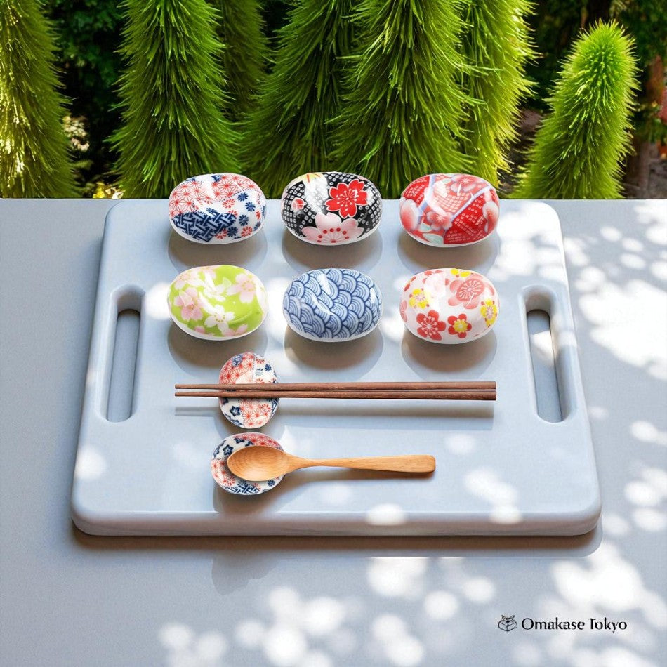 Ceramic Japanese Style Chopsticks Holder 6 Sets