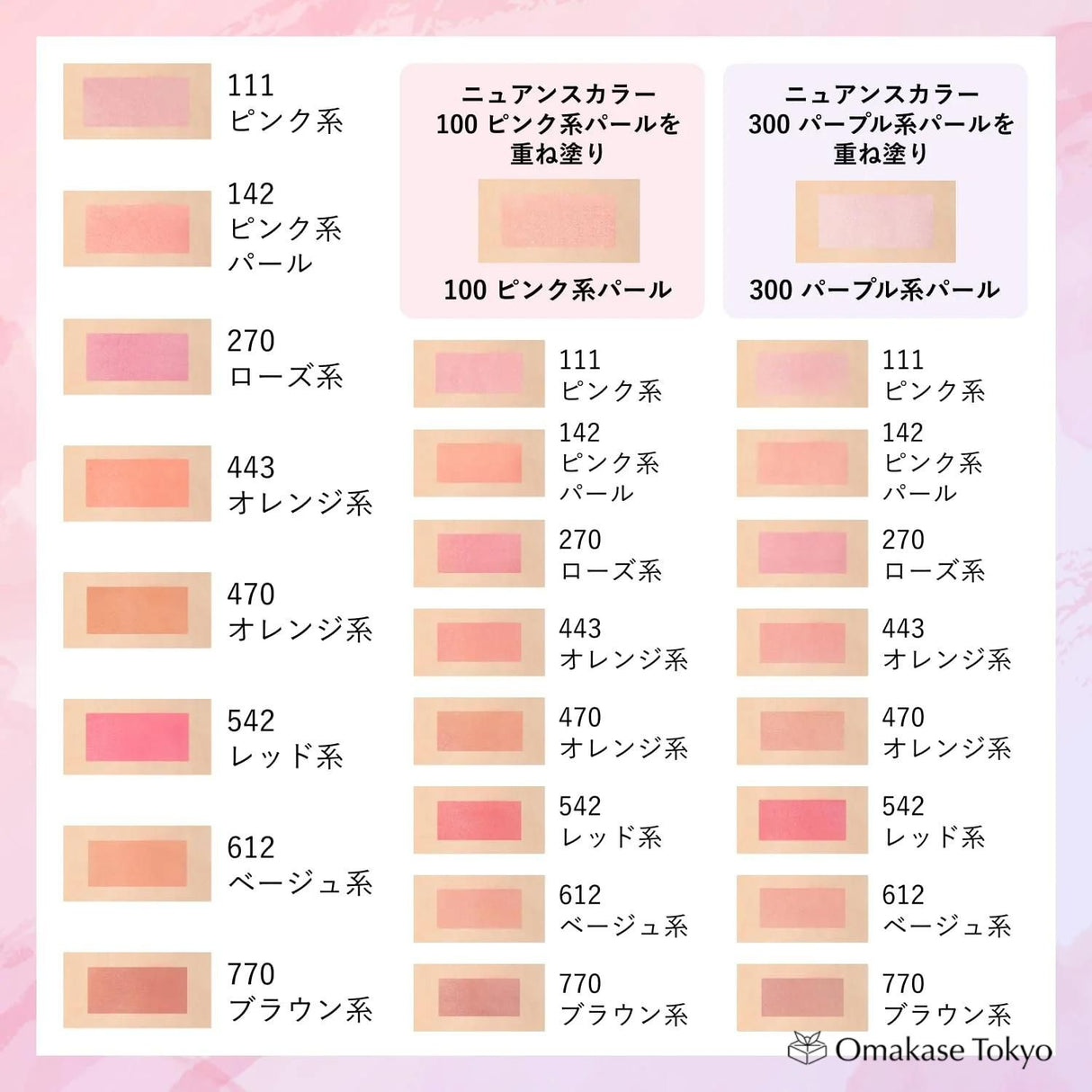 Chifure Powder Cheek 300 Purple Pearl - Nuance Color Makeup Blush