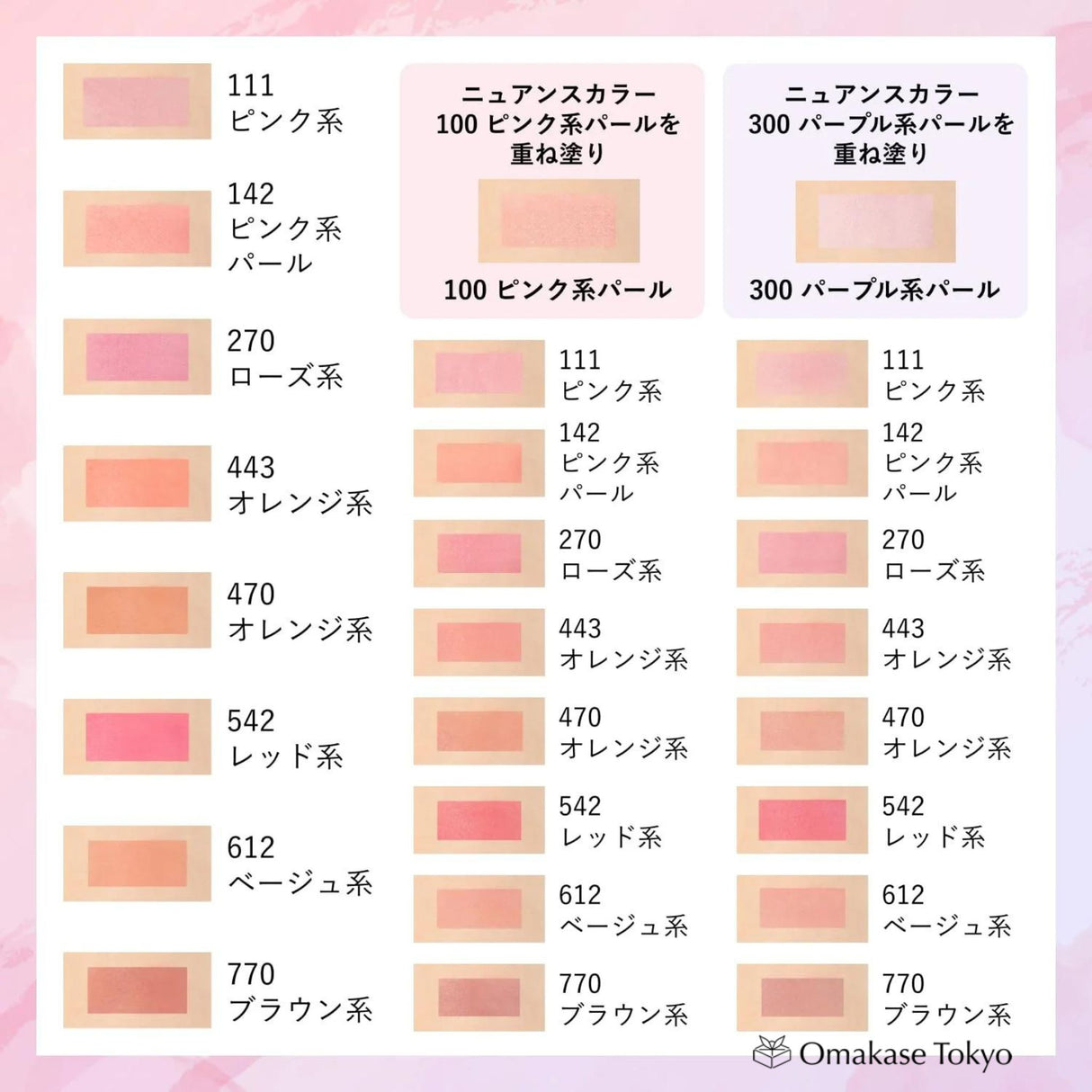 Chifure Powder Cheek Nuance Color 100 Pink Pearl Blush for Radiant Glow
